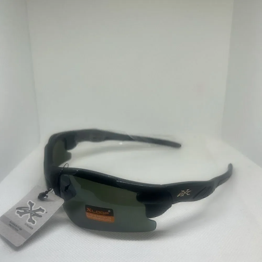 X-Loop Wrap Semi-Rimless Mens Shades Sunglasses